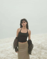 black halter top