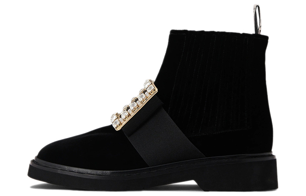 Roger Vivier Viv" Rangers Chelsea Boots Women"s Black