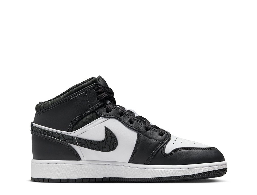 Баскетбольные детские кроссовки Air Jordan 1 Mid SE (GS) Black