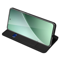 Чехол книжка из PU кожи черного цвета от Dux Ducis для смартфона Xiaomi 15 Pro, серия Skin Pro Series Case