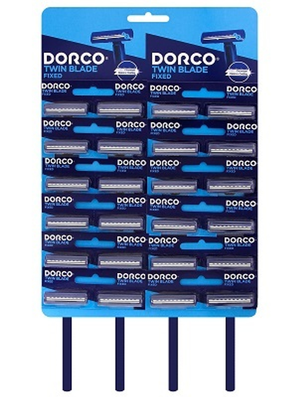 "DORCO" TWIN BLADE Станок для бритья одноразовый на карте 1шт (TD708DB-2B)