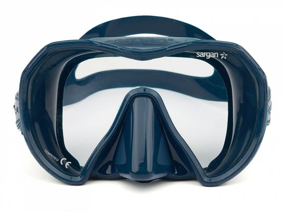 Набор маска+трубка в сумке Sargan Сталкер-Н темно-синий/черный