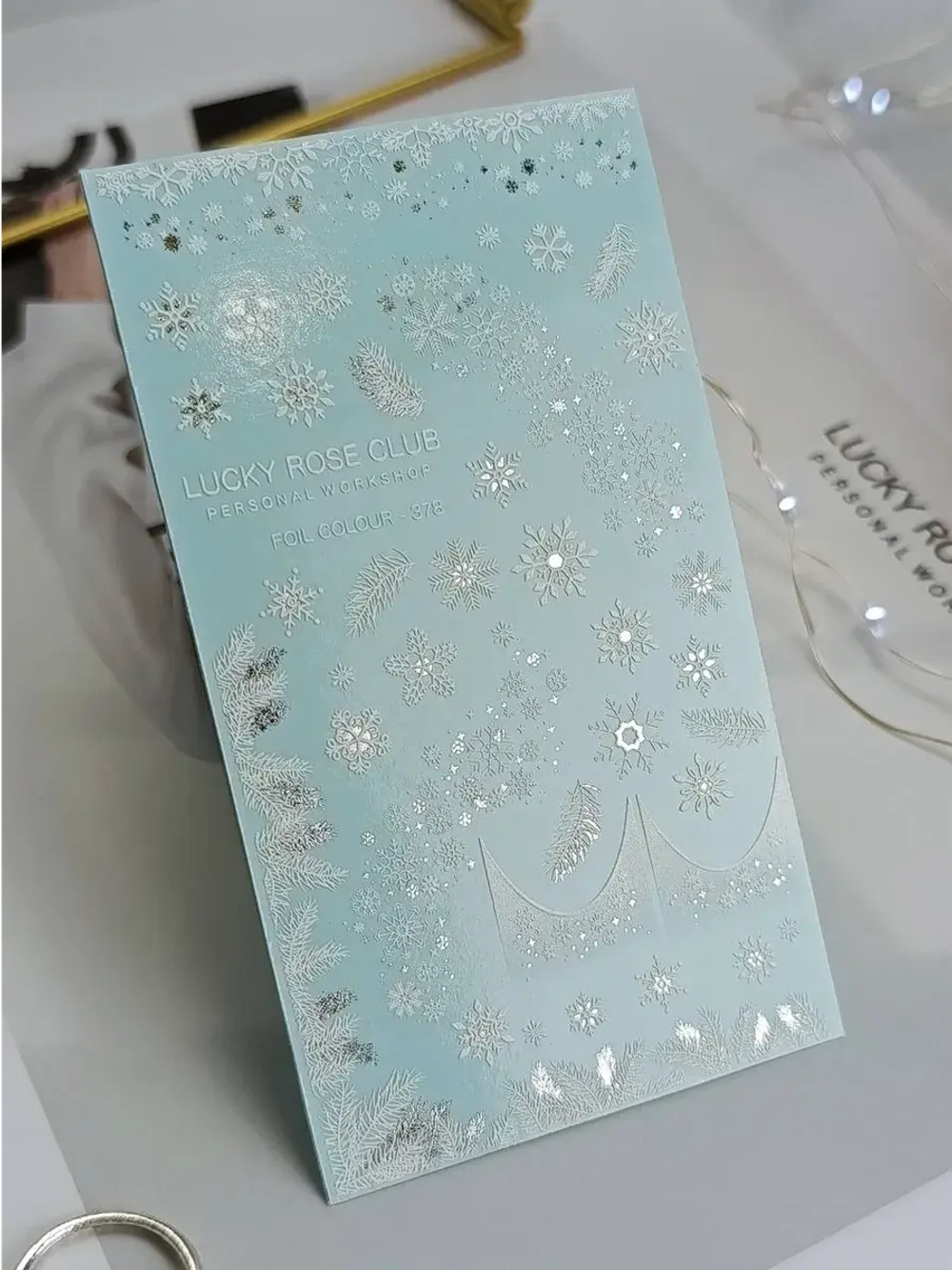 Lucky Rose Слайдеры наклейки для длинных ногтей 378