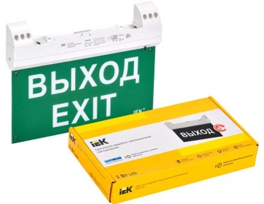 Светильник эвакуационный ССА1100 3ч 2Вт двусторонний сменный знак IP20 совместим с УДТУ IEK LSSA1-1100-3-20-K01