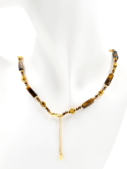 Чокер из натурального камня тигровый глаз