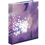 Тетрадь на кольцах А5 165х215 мм, 160 л., твердый картон, клетка, BRAUBERG, "Мечты", 404092