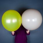 Шар (24''/61 см) Желтый, пастель, 1 шт.