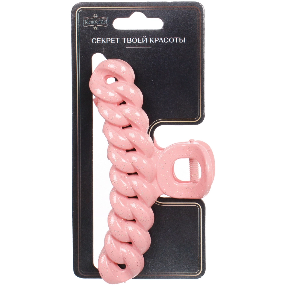 Заколка - краб для волос «AKS - MANTANA», микс 6 цветов, косичка, 10*2см