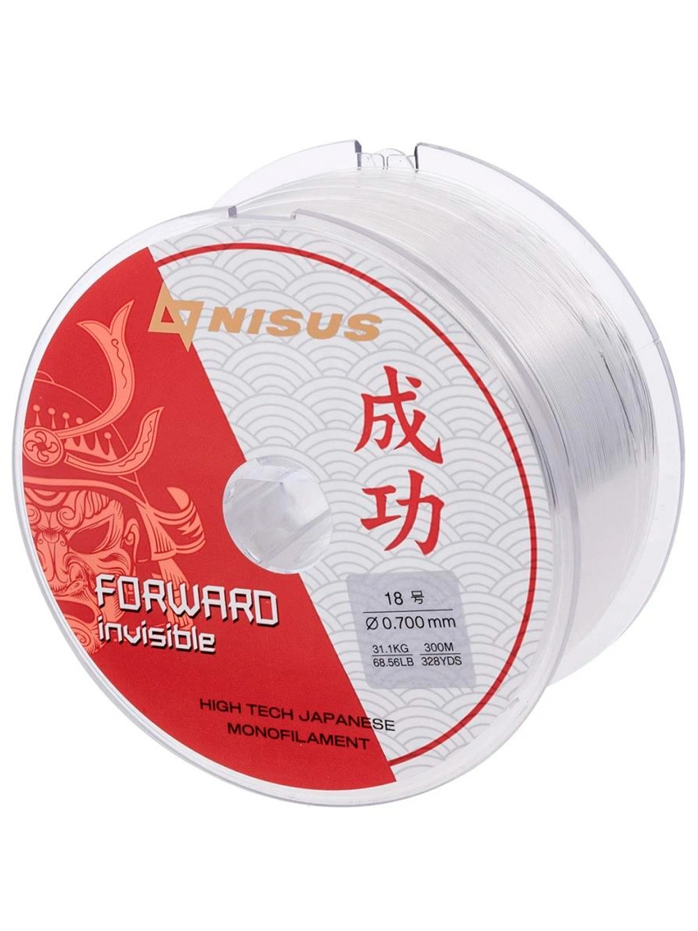 Леска для рыбалки Nisus FORWARD Invisible Nylon Transparent 0,286mm/300m (N-FI-0286-300)