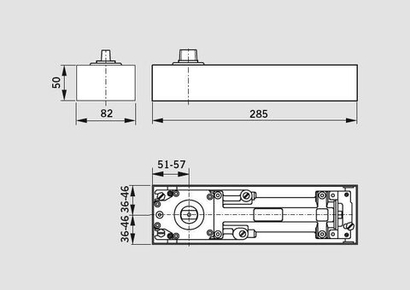 Дверные доводчики напольные