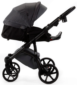 Детская коляска Adamex Nola Natura 2 в 1 N-10-STONE (Т.СЕР + Т.СЕР. КОЖА)