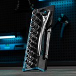 Набор торцевых головок, трещотка 120 зубьев, 3/8", CrV, 12 предметов Gross