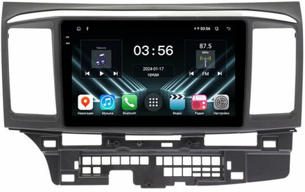 Магнитола для Mitsubishi Lancer X 2007-2016 - FarCar DX037-9/3281M монитор 9.5" IPS на Android 13, 4+64Гб, CarPlay