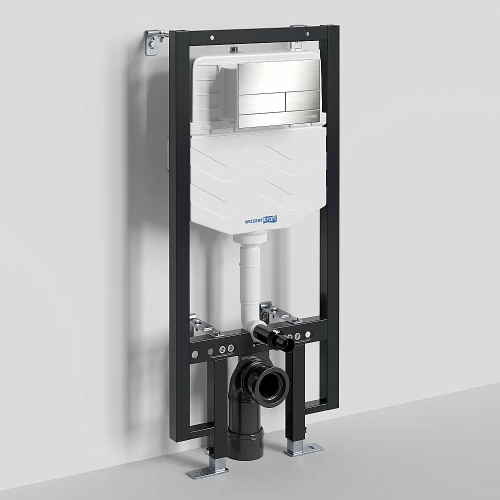 Инсталляция для унитаза WasserKraft Vils 56TLT.010.ME.BN04 с кнопкой никель