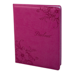 Дневник школьный Alingar 1-11 кл., 48л., 7БЦ, иск. кожа, поролон, тиснение, розовый, "Цветочный узор"