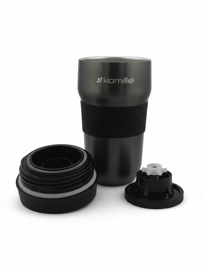 Термокружка 320 мл. из нержавеющей стали Kamille KM 2165 с TPR-вставкой
