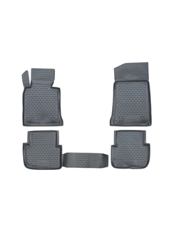 Коврики в салон для BMW 3-series E46 1998-2005, 4 шт. (полиуретан, серые) NLC.05.26.211K