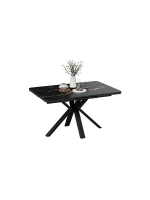 Стол кухонный Черный муар 134(173)х90х75 см