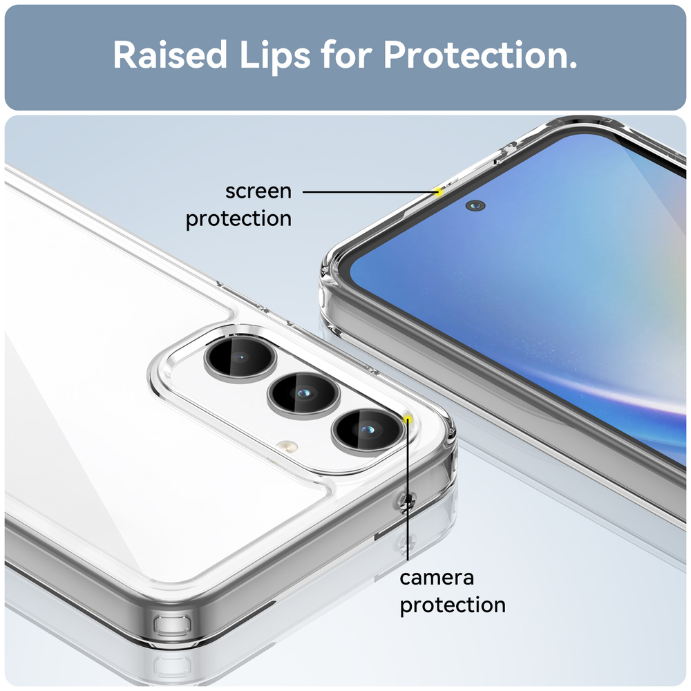 Противоударный чехол с мягкими усиленными рамками для Samsung Galaxy A35, мягкий отклик кнопок
