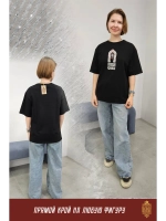 Футболка с вышивкой черная Russian Girl