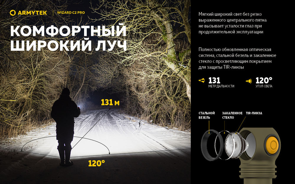 Мультифонарь Armytek F08701CO Wizard C2 Pro Magnet USB Olive