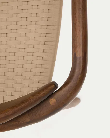 Стул Glynis орех с бежевым сиденьем