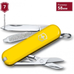 Нож-брелок Victorinox Classic SD Colors, 58 мм, 7 функций, "Sunny Side"