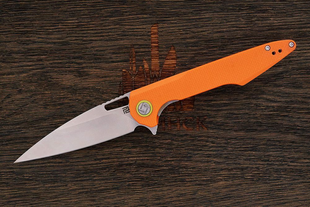 Нож складной Artisan Archaeo, клинок 98мм, сталь D2, рукоять G10 оранжевый