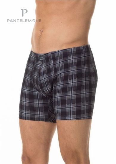 Трусы мужские боксеры удлинённые Pantelemone PMHL-1423, клетка серая