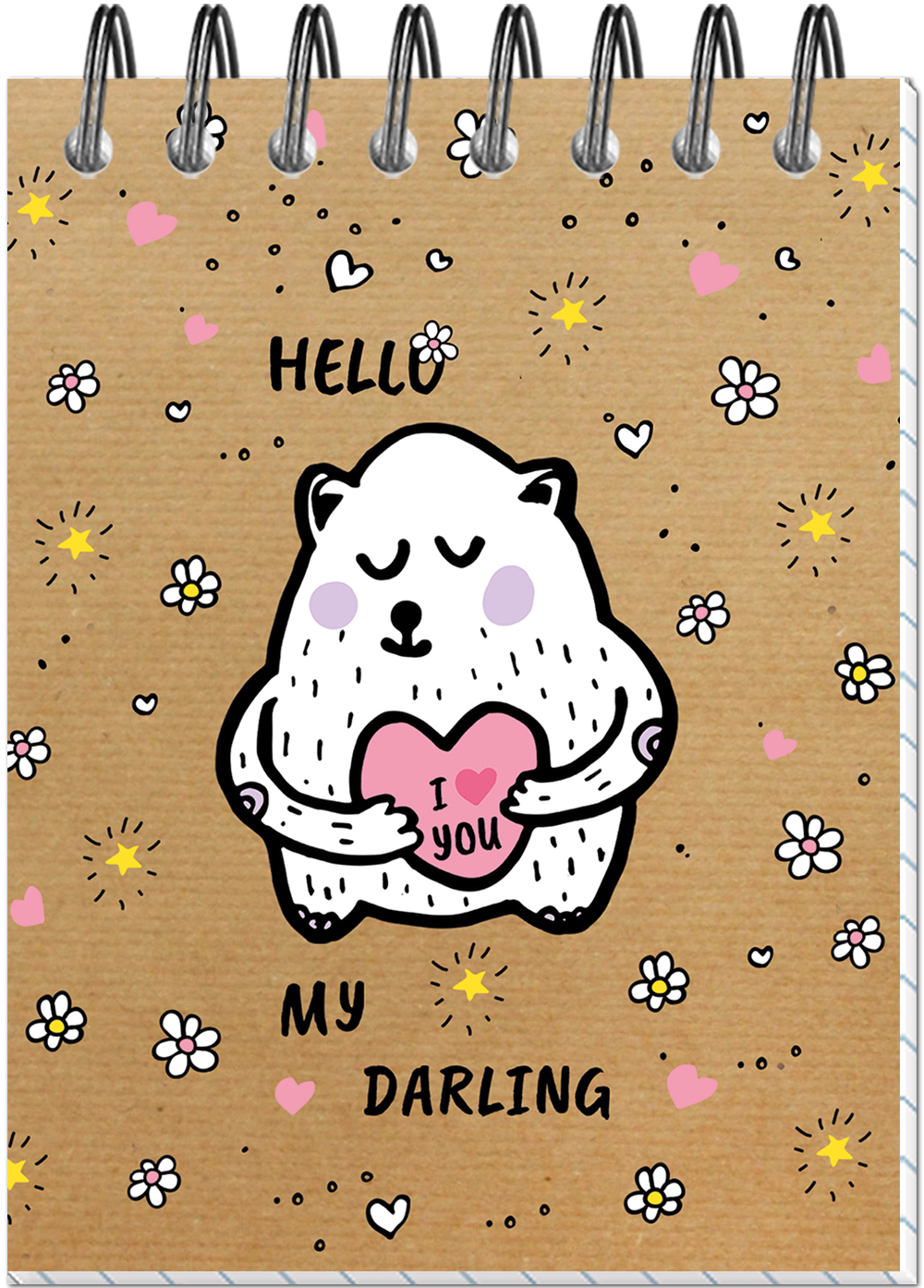 Блокнот "Приколы" А7 40л, на металлическом гребне