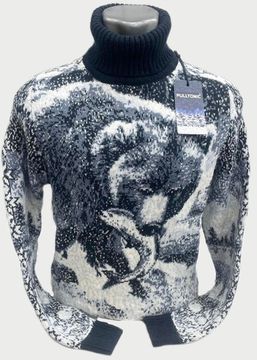 p-p 54-58. Pulltonic из шерсти и кашемира "Мишка рыбак". BATAL