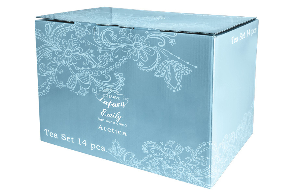 Чайный сервиз 14 предметов на 6 персон Anna Lafarg Emily Арктика