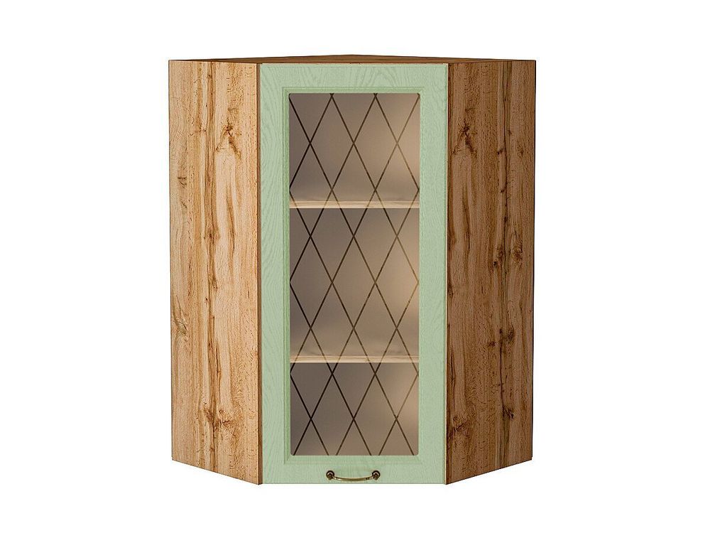 Шкаф верхний угловой остекленный Ницца