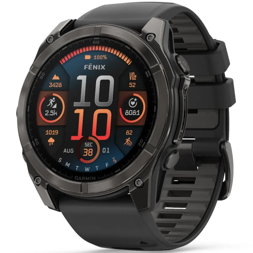 Смарт-часы Garmin Fenix 8 Amoled 51 мм Slate Grey with Black Silicone Band, 010-02905-00