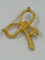 Брошь Бант с «жемчугом» AAi