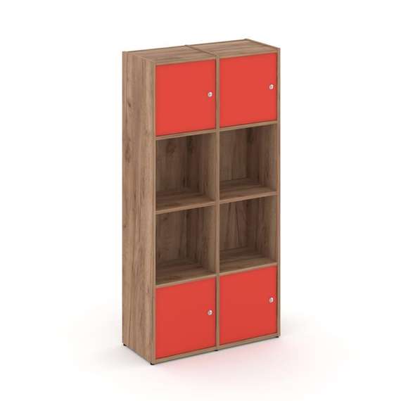 Locker plus Комплект №5 LK.K-005 Дуб Табак/Красный 798*350*1593