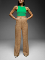 Pressed-crease wool trousers