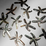 Звезда из перламутра морских ракушек, 40,3*30мм, черный