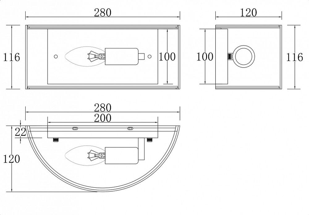 Накладной светильник Maytoni Ripple MOD096WL-01CH