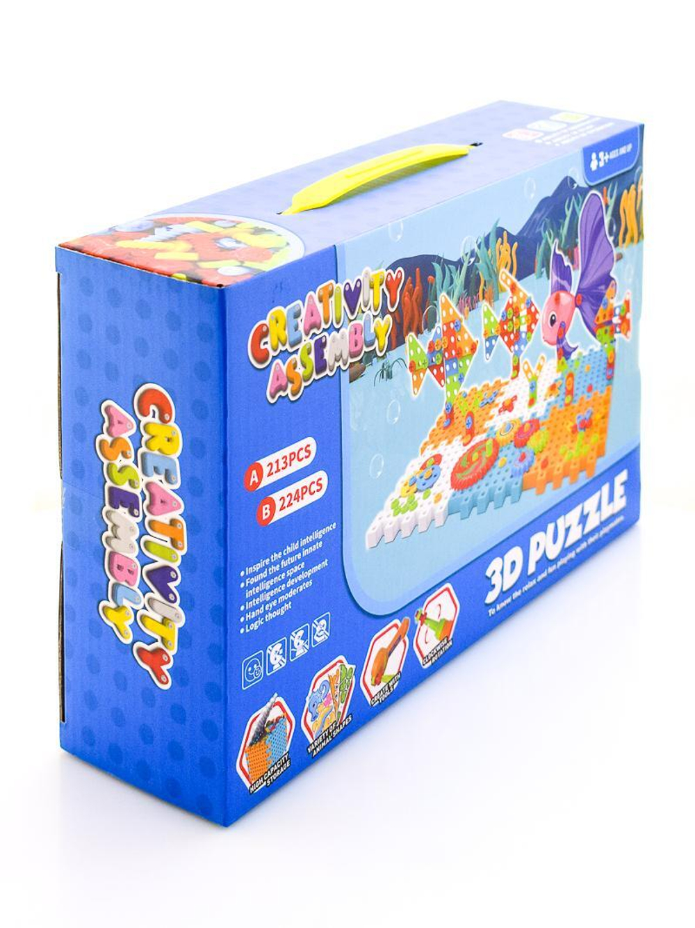 Конструктор развивающий с ответркой, коробка 021-3B