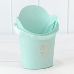 Коробка Ваза для цветов 13.5х10х19 см "Каллиграфия" (Голубой)