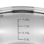Ковш нерж, 1.7 л, крыш стекло, индукц, силикон руч мят, Daniks, Гринери, SD-23-16SP