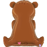 Фольгированный шар-фигура «Мишка с букетом роз», 64 см