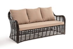 "Ницца" диван из искусственного ротанга трехместный, цвет бронзовый