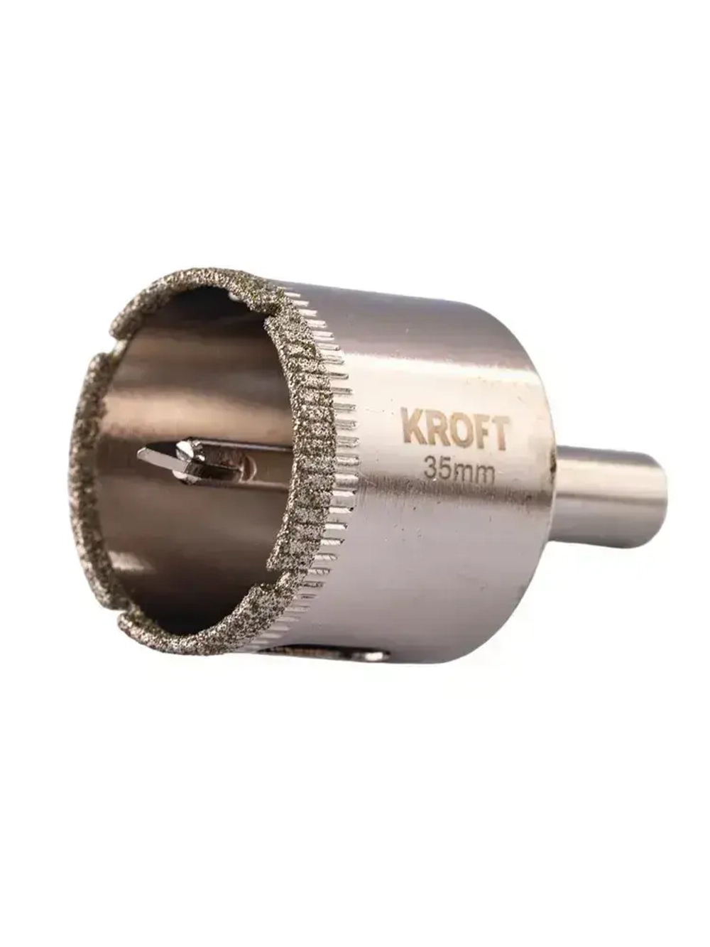 Коронка алмазная 35 мм по керамике цилиндричиский хвостовик KROFT