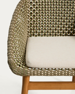 Уличный стул Olbia из искусственного ротанга и массива тикового дерева