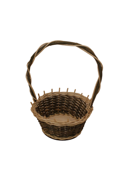 Корзина круглая подарочная, арт. D220GR, диаметр 22 см