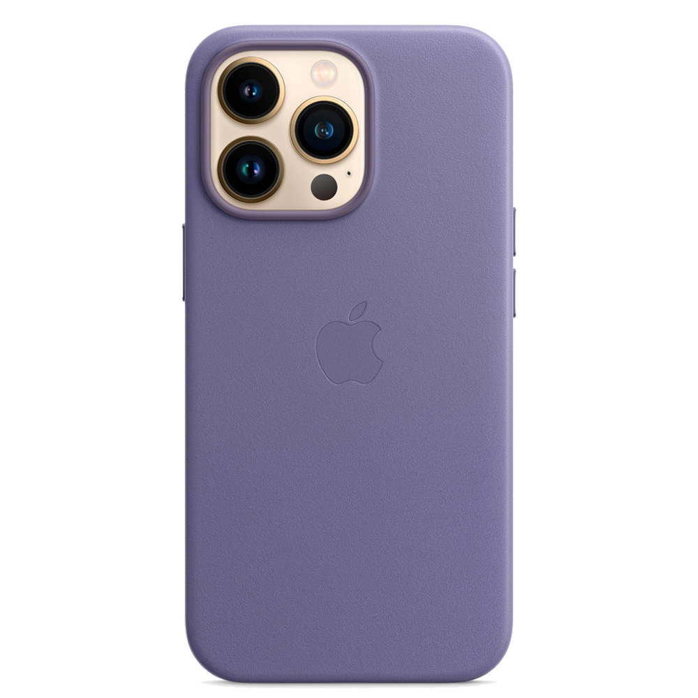 Кожаный чехол с поддержкой MagSafe Apple Leather Case для iPhone 13 Pro, Wisteria (Сиреневая глициния)