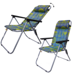 Кресло складное с подлокотниками Джинс 1608-GGR, 55*71*95 см, ДоброСад