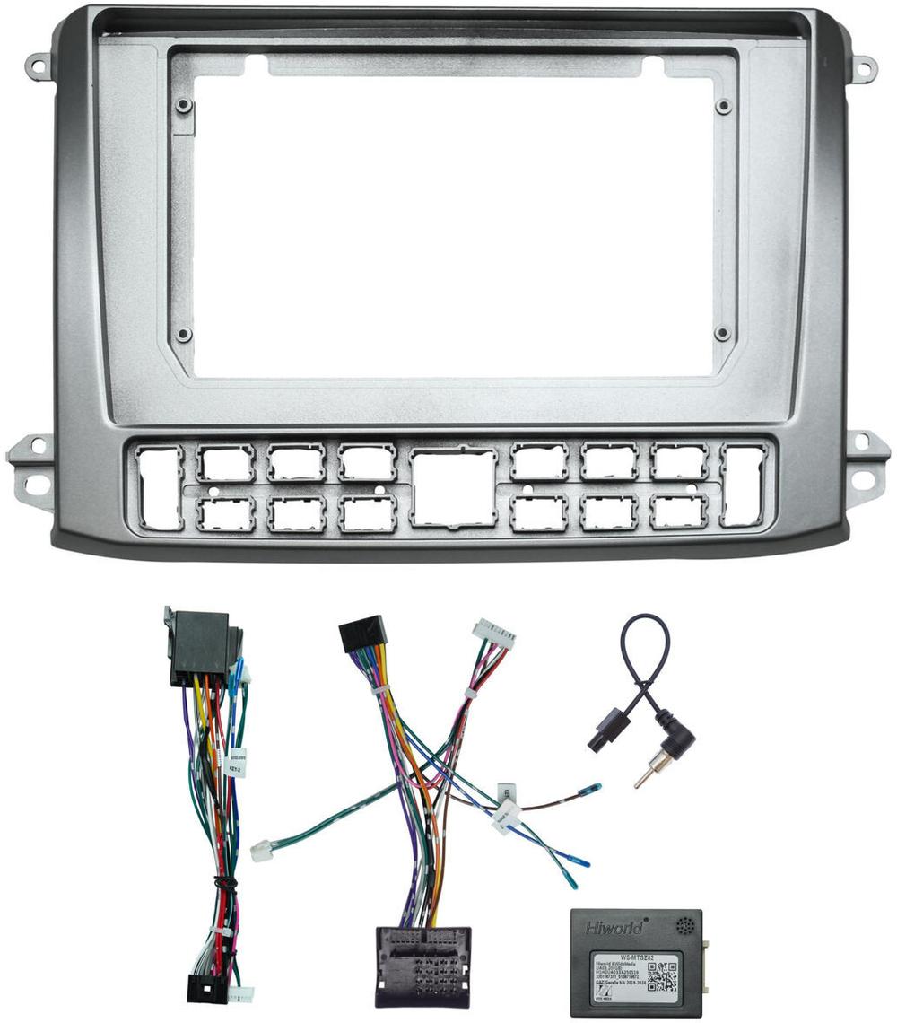 Магнитола для ГАЗ Газель НН 2019+, Соболь НН 2022+ (рамка серебро) - FarCar монитор 12.3" 2K QLED на Android 14, TS10, CarPlay, 4G SIM-слот